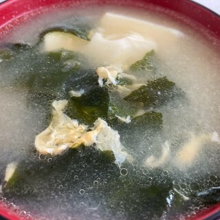 わかめたまご豆腐のお味噌汁